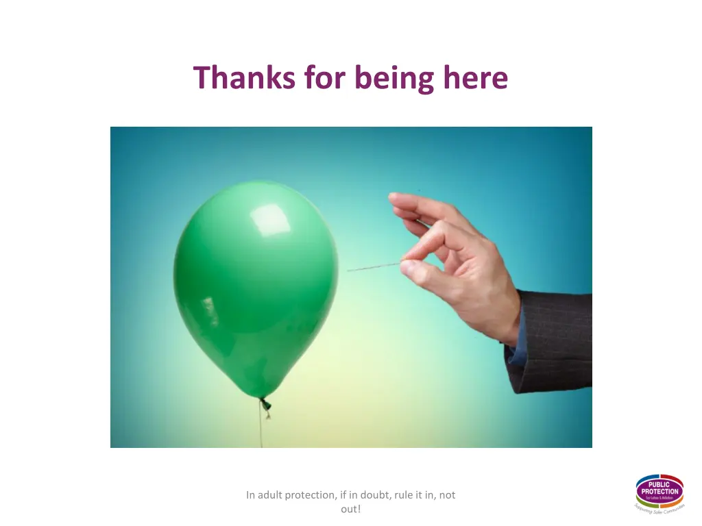 thanks for being here