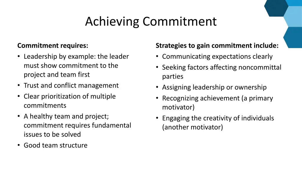 achieving commitment 1