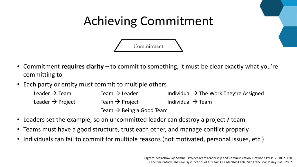 achieving commitment