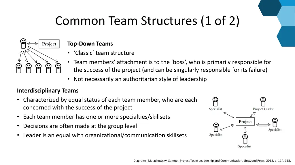 common team structures 1 of 2
