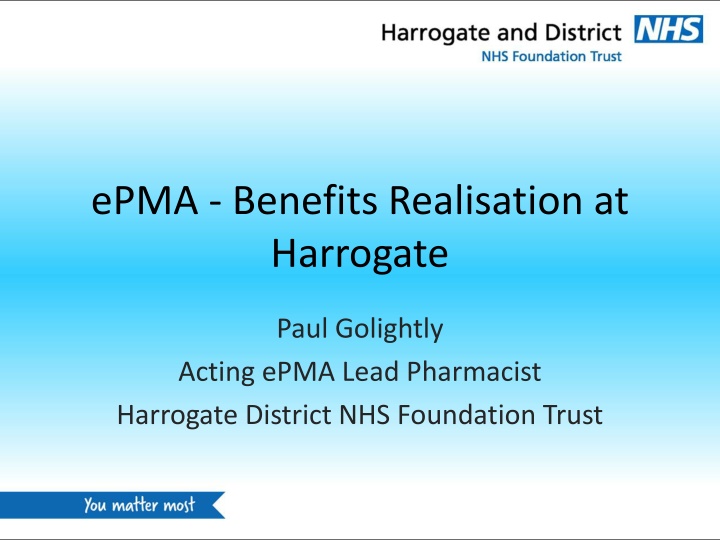 epma benefits realisation at harrogate