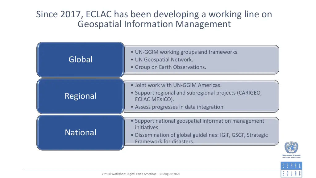 since 2017 eclac has been developing a working