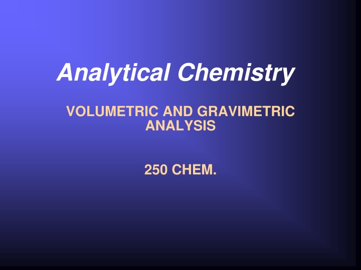 analytical chemistry