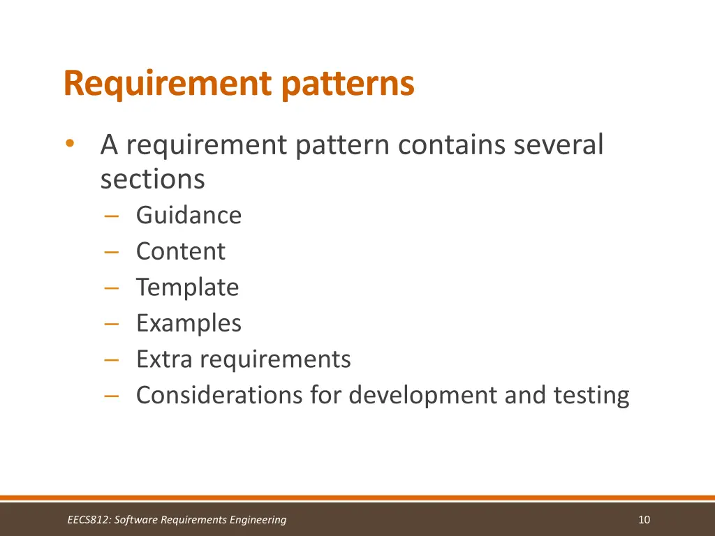 requirement patterns