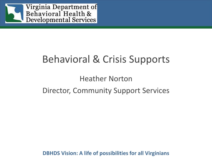 behavioral crisis supports