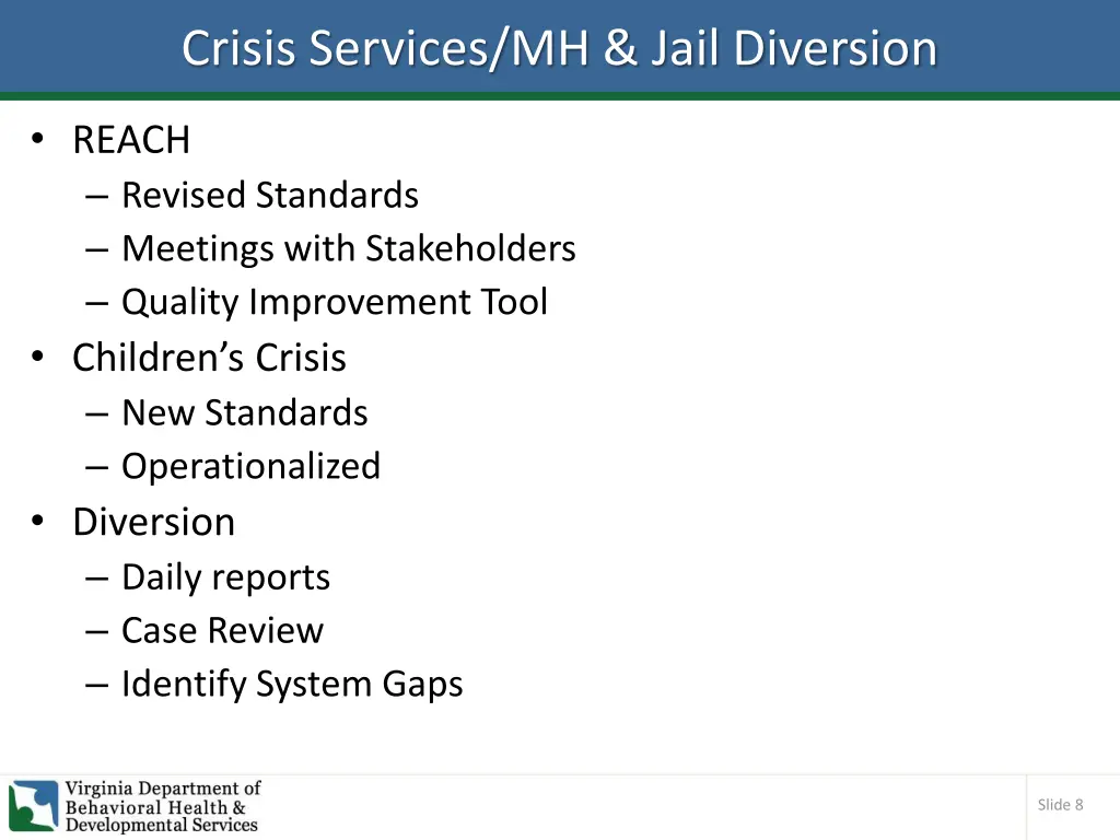 crisis services mh jail diversion