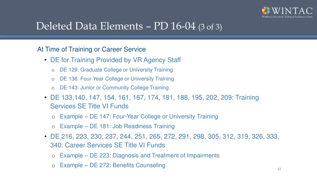 deleted data elements pd 16 04 3 of 3