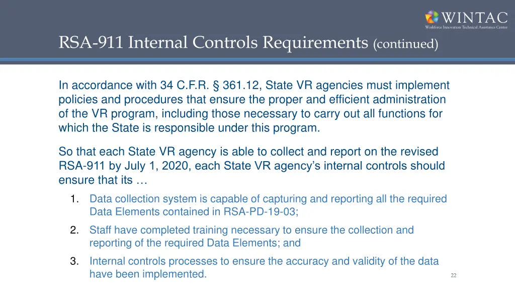 rsa 911 internal controls requirements continued