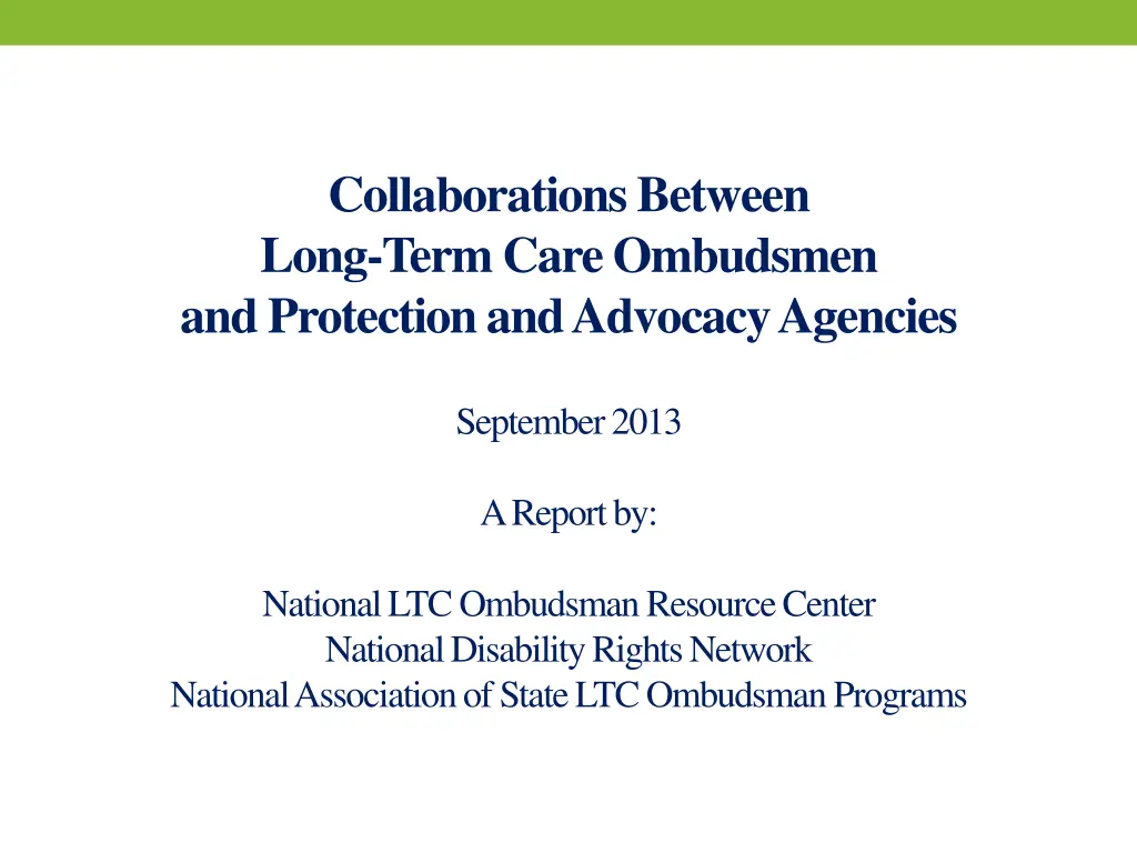 collaborations between long term care ombudsmen