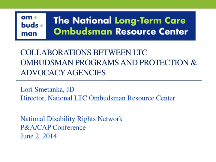 collaborations between ltc ombudsman programs