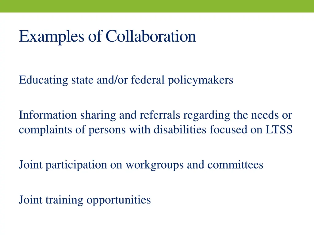 examples of collaboration