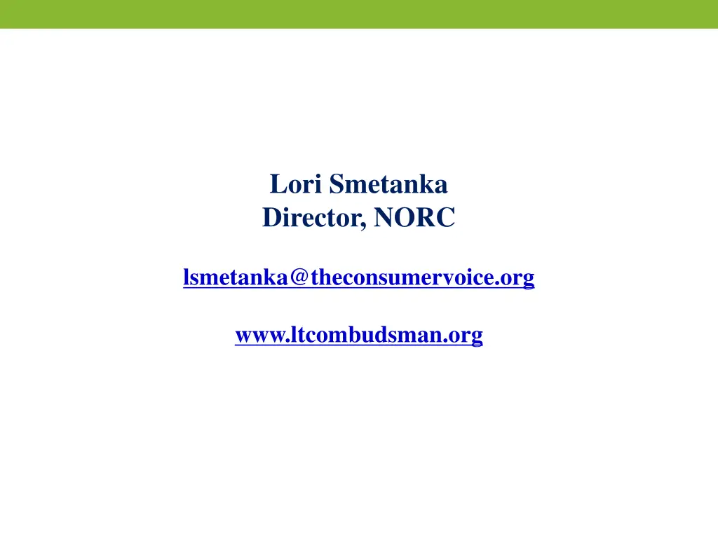 lori smetanka director norc