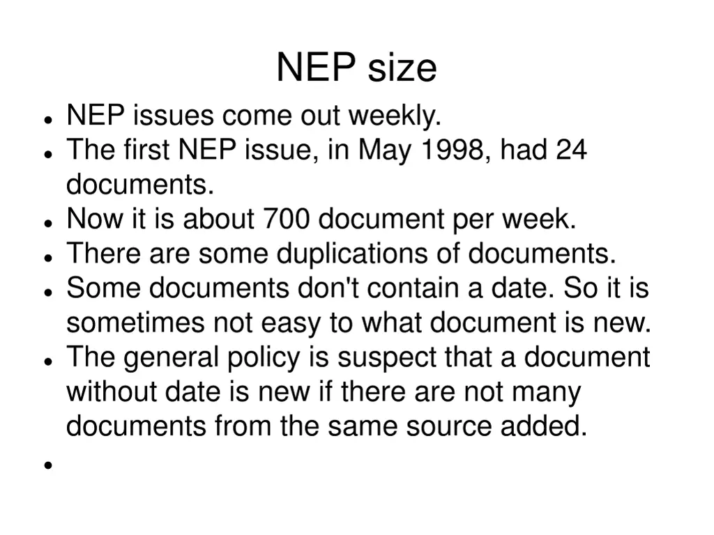nep size