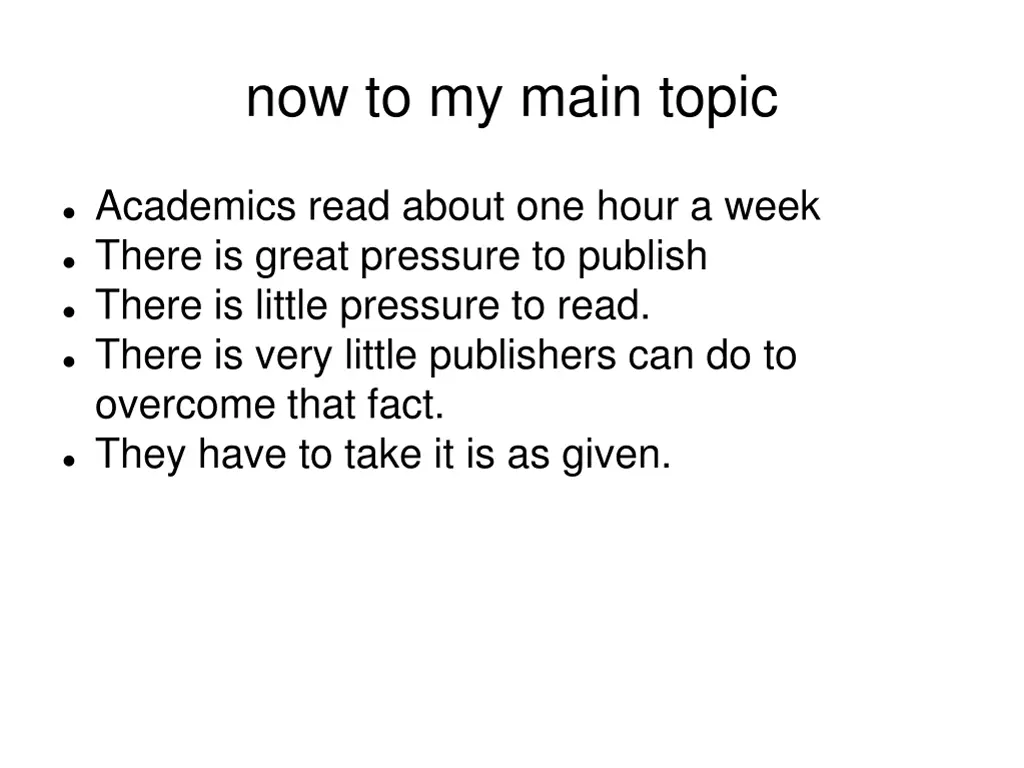 now to my main topic