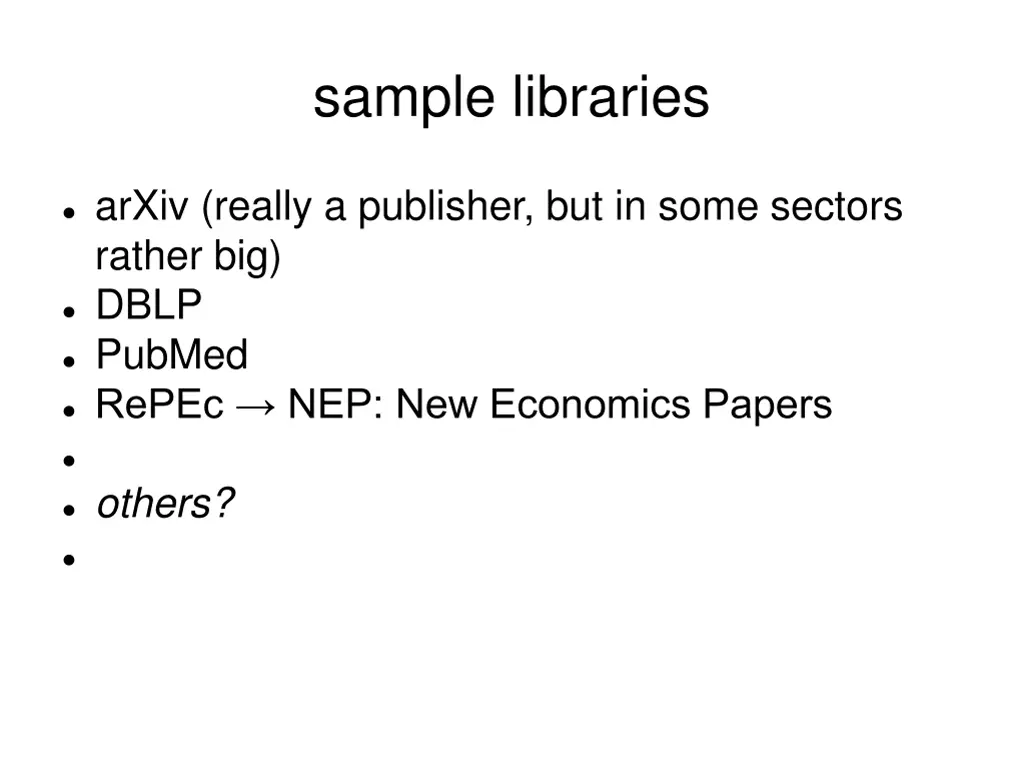 sample libraries