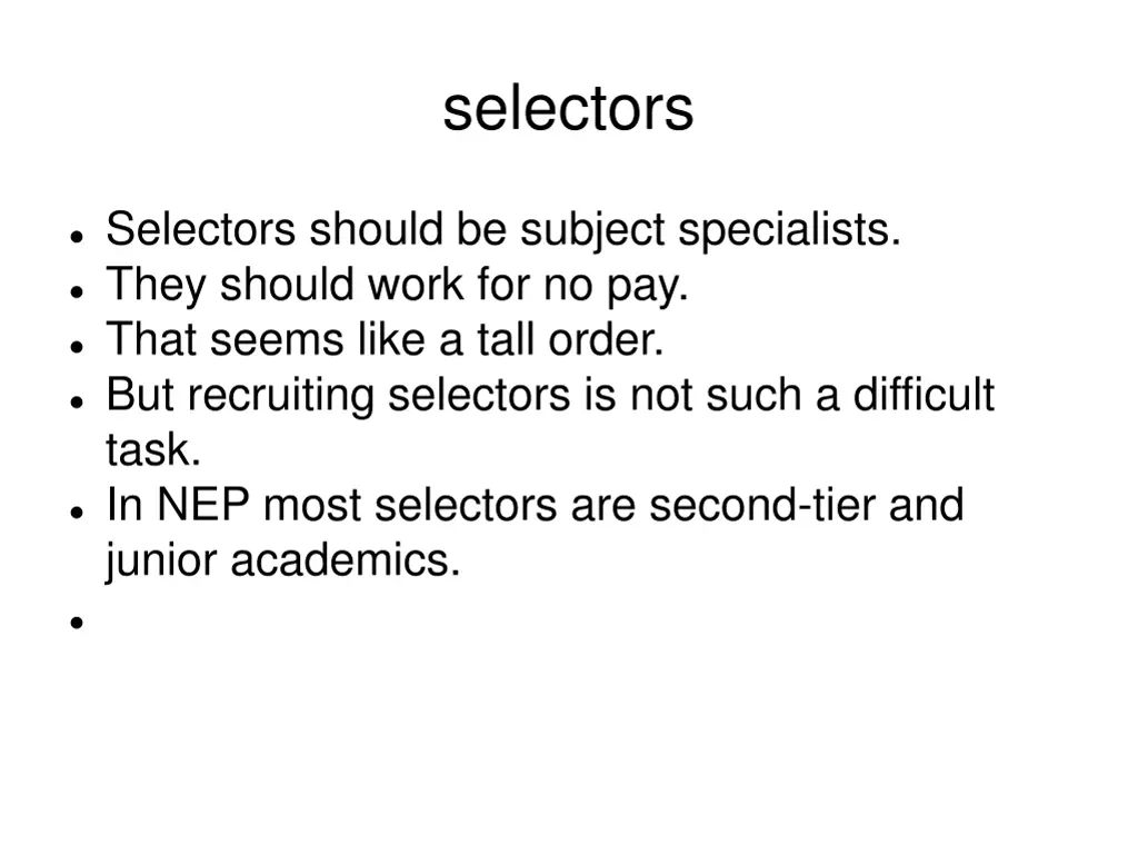 selectors