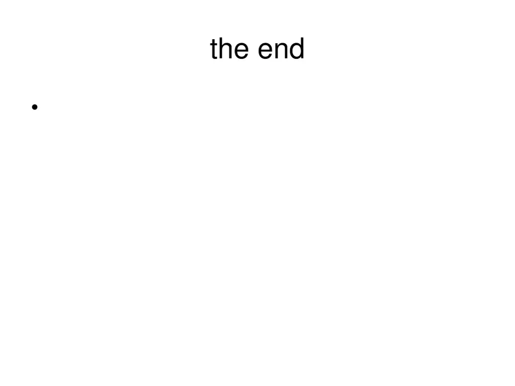 the end