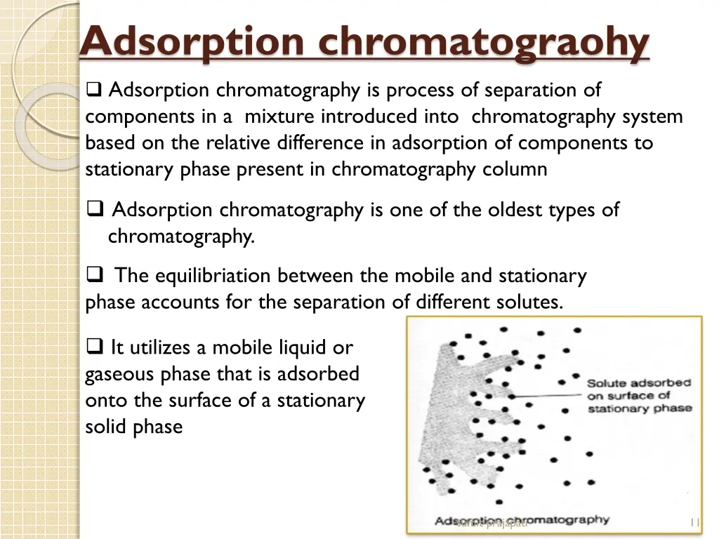 adsorption chromatograohy
