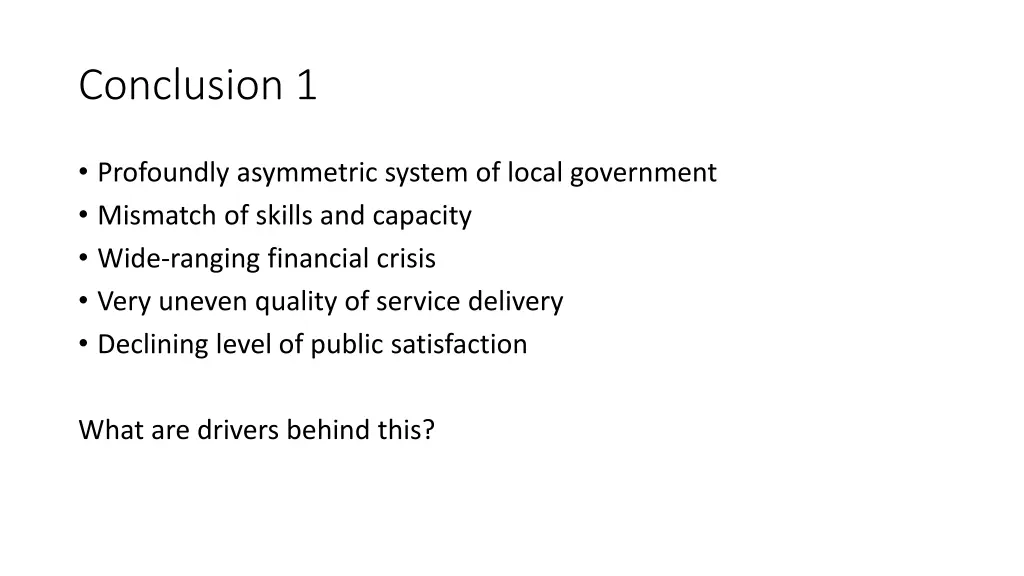 conclusion 1