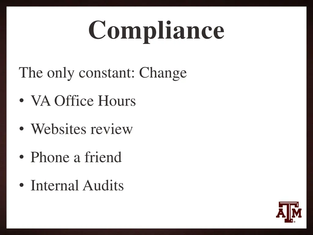 compliance