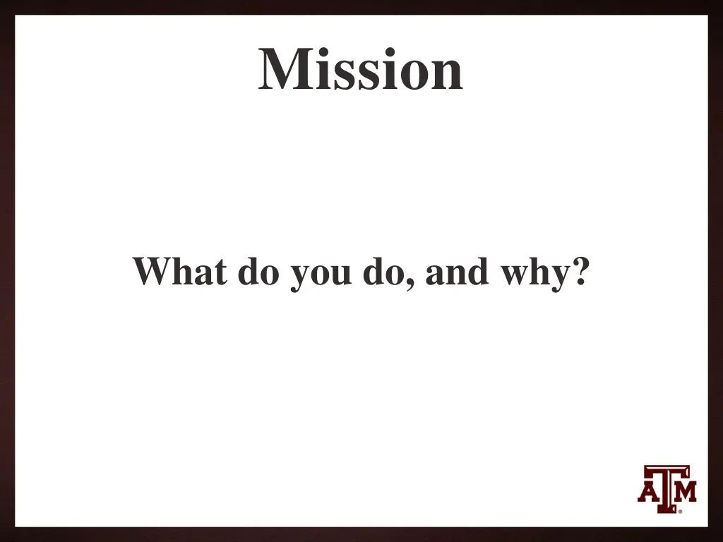 mission