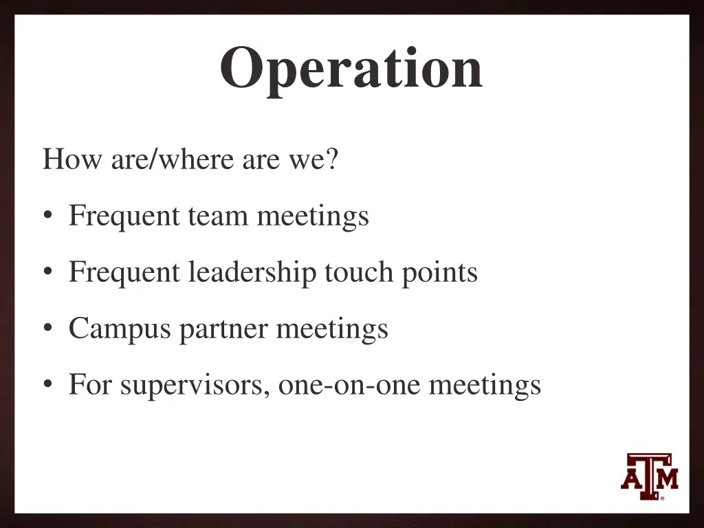 operation