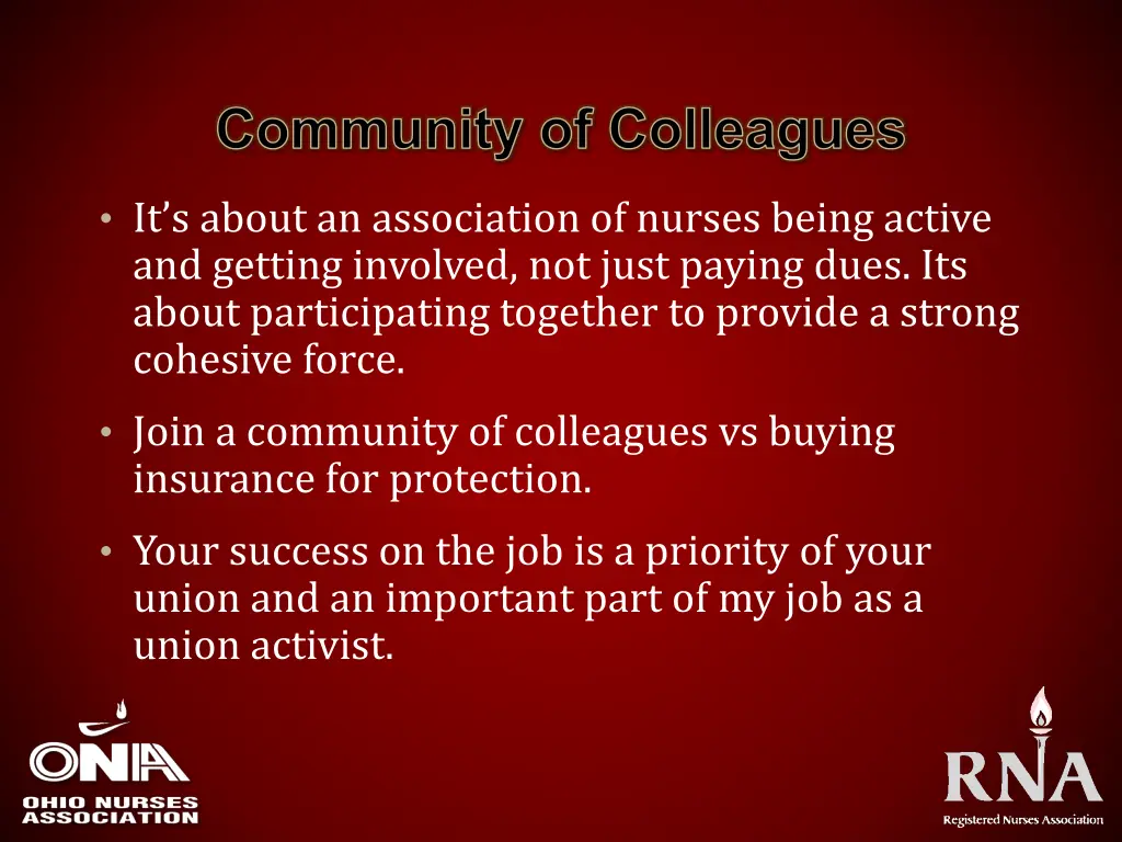 community of colleagues