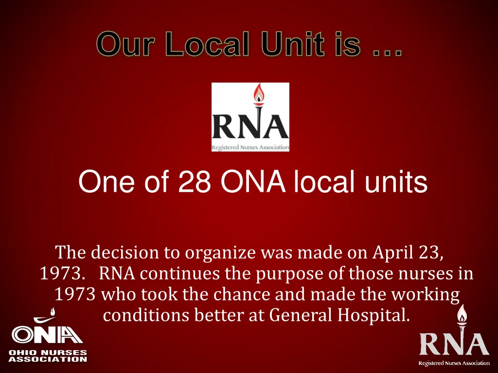 our local unit is