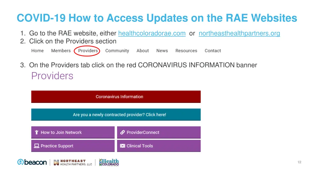 covid 19 how to access updates on the rae websites