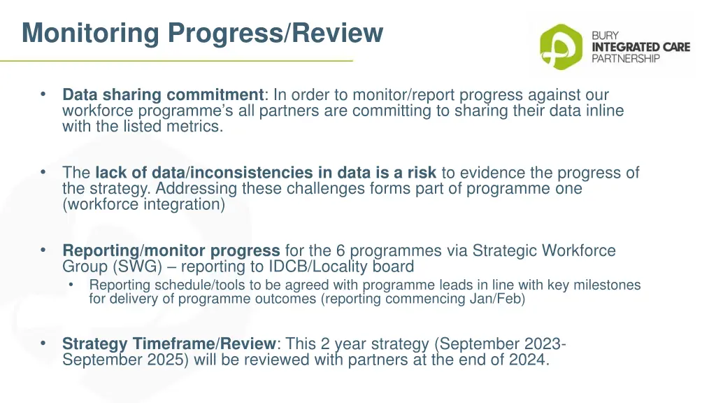 monitoring progress review