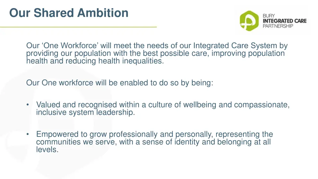 our shared ambition