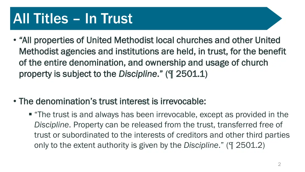 all titles in trust