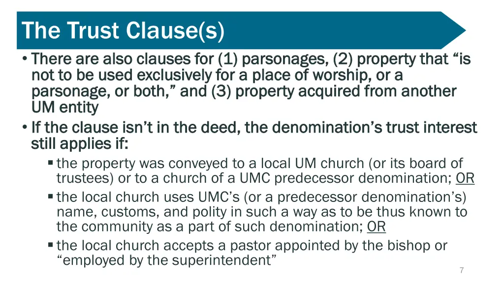 the trust clause s there there are also clauses