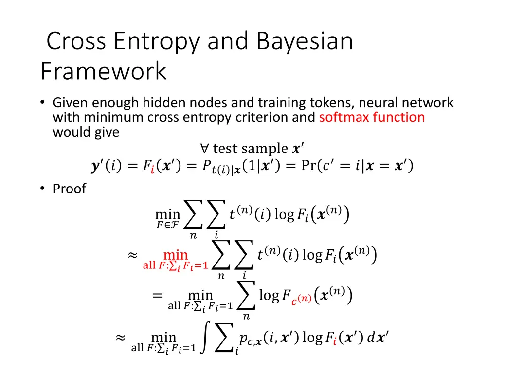 cross entropy and bayesian framework given enough