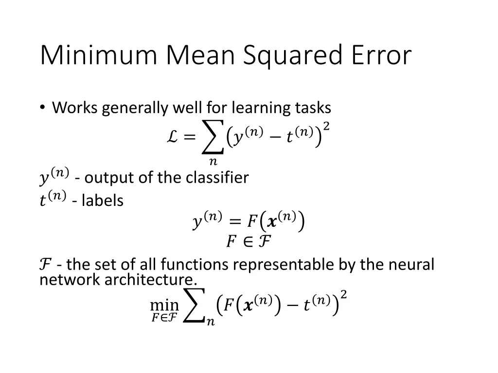 minimum mean squared error