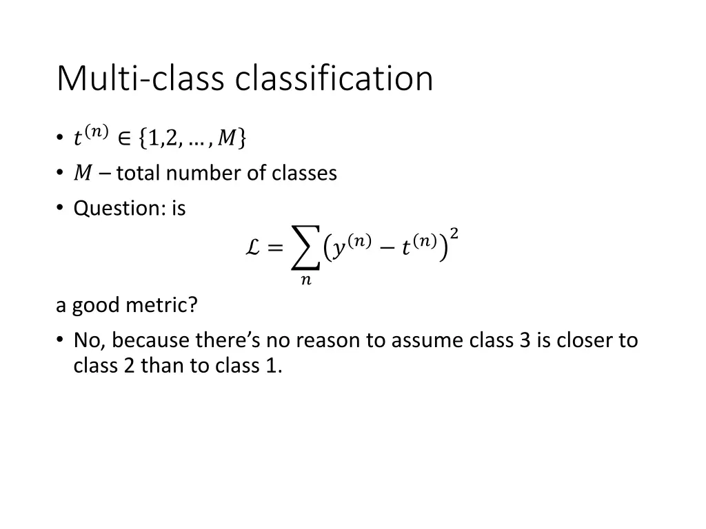 multi class classification