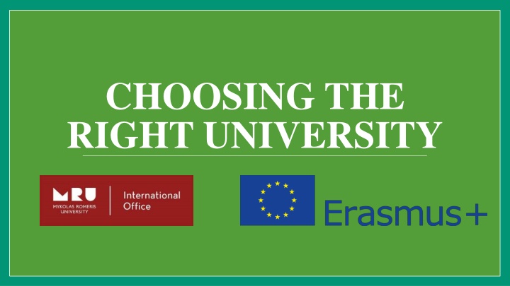 choosing the right university
