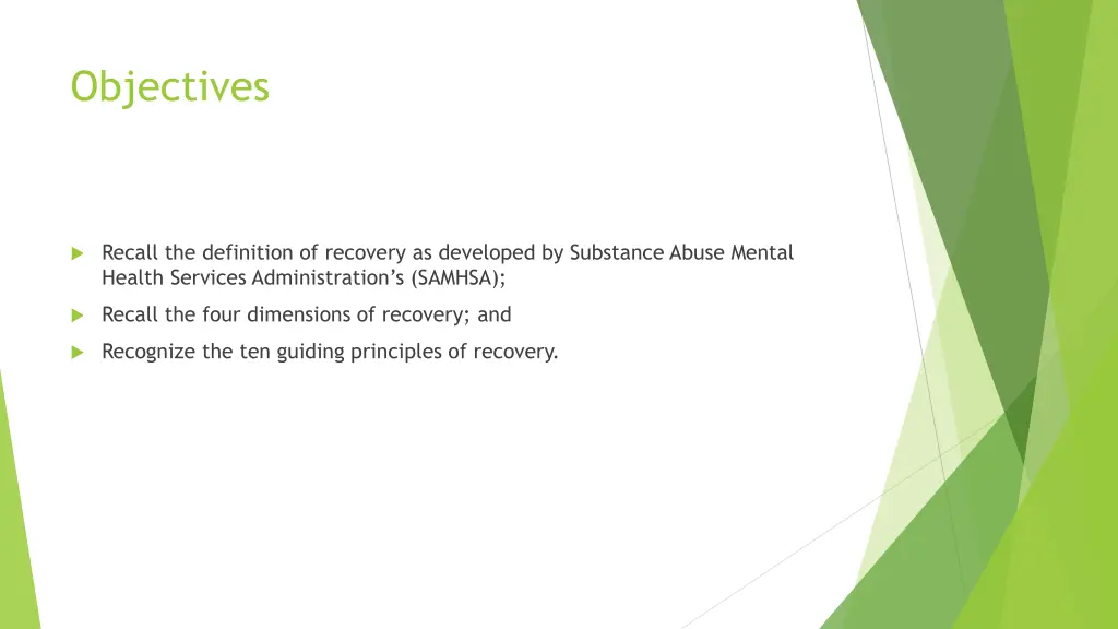 objectives