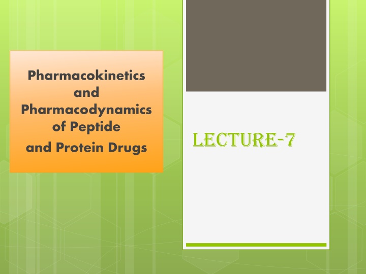 pharmacokinetics and pharmacodynamics of peptide