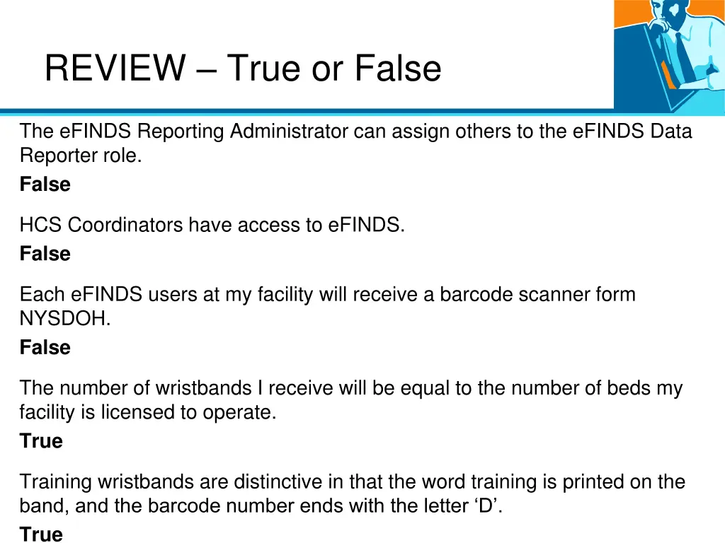 review true or false 1