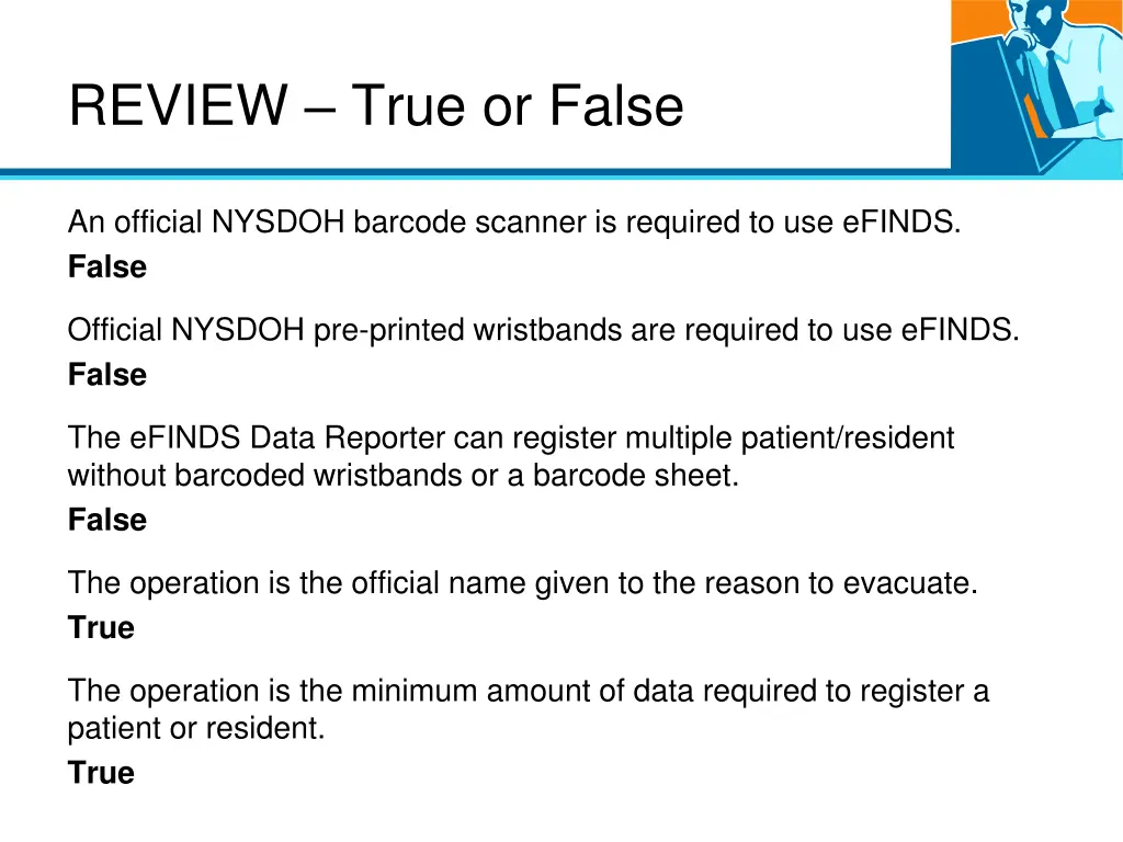 review true or false 2