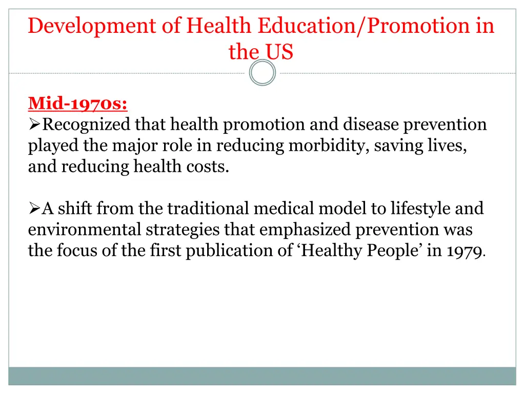 development of health education promotion