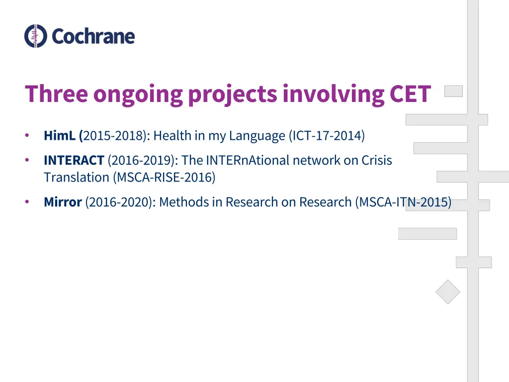 threeongoingprojectsinvolvingcet