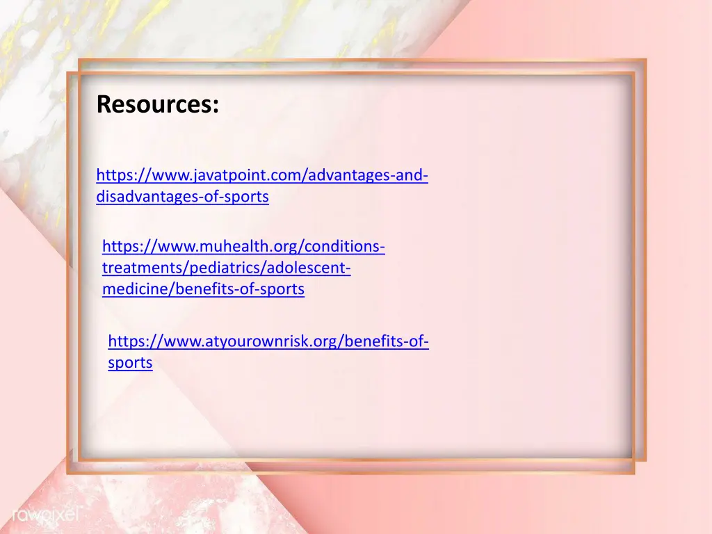 resources