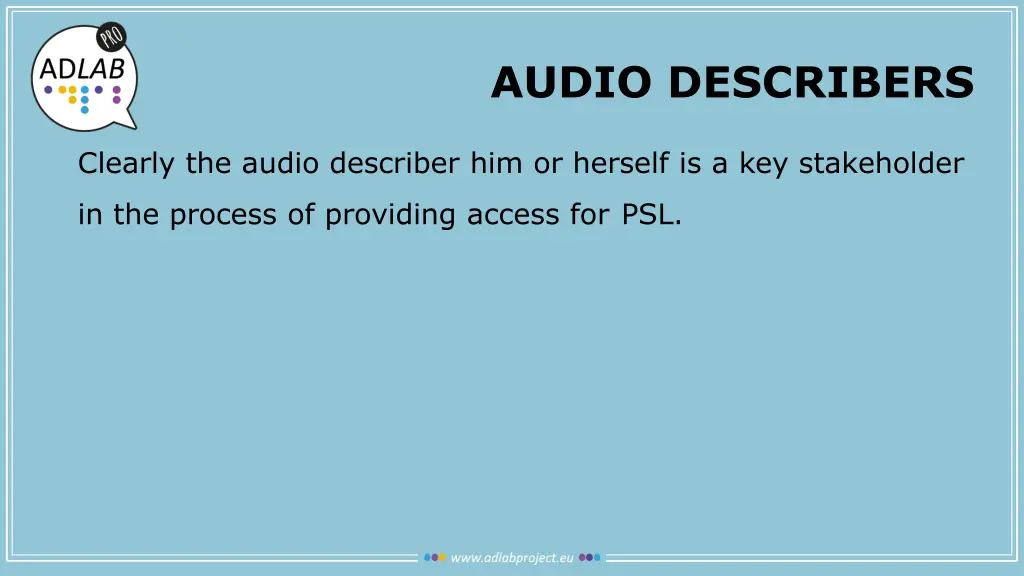 audio describers