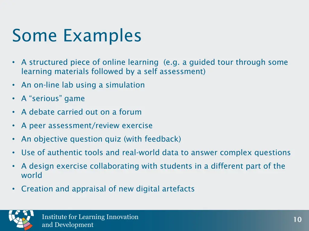 some examples