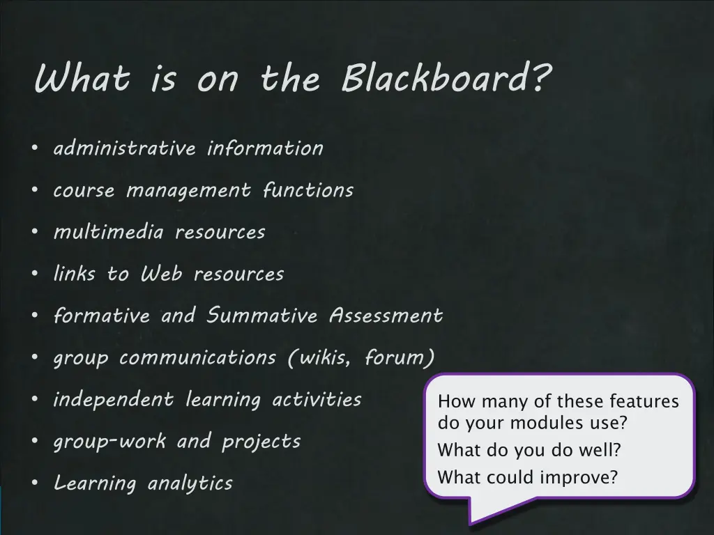 what is on the blackboard