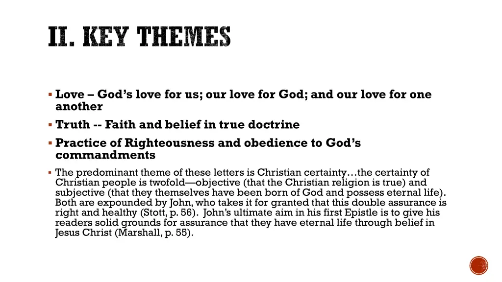 ii key themes