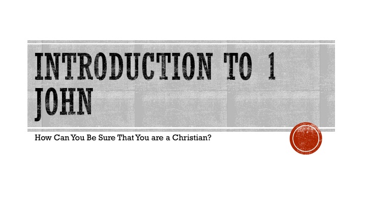 introduction to 1 john