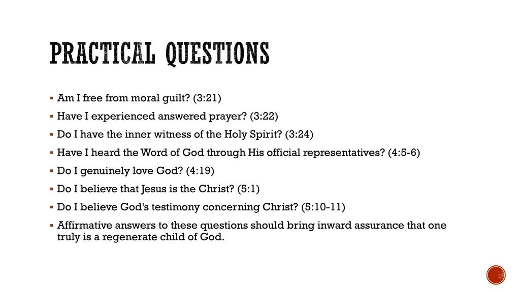 practical questions